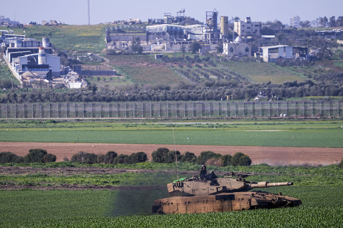 An Israeli tank drives to a position on the border with the Gaza Strip, as seen from southern Israel, Tuesday, Jan. 30, 2024. (AP Photo/Ariel Schalit) An Israeli tank drives to a position on the border with the Gaza Strip, as seen from southern Israel, Tuesday, Jan. 30, 2024. (AP Photo/Ariel Schalit)