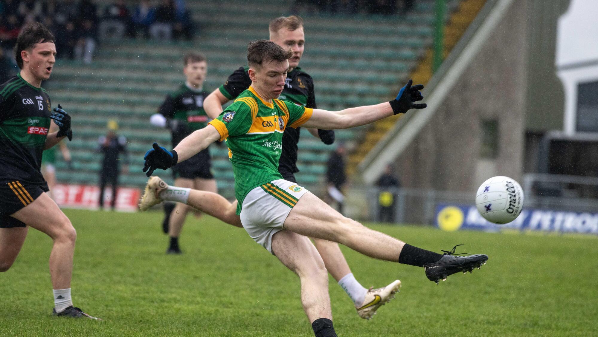 Odhran Ferris of Mercy Mounthawk and Padraig O'Donoghue of St Brendans Killarney pictured in action during the game.