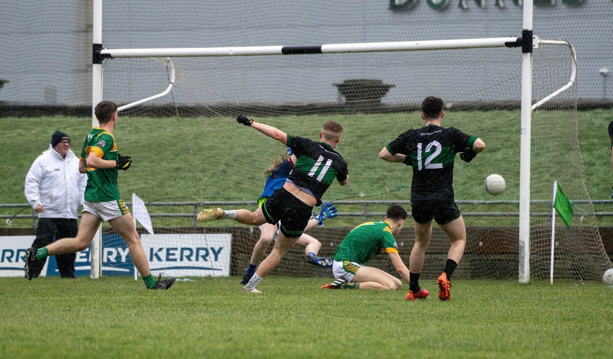 Odhran Ferris scores a goal for Mounthawk in the Corn Uí Mhuirí semi played in Austin Stack GAA Grounds Tralee. Pic: Domnick Walsh 
