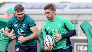 <p>CORK, LIKE: Peter O'Mahony and Jack Crowley. Pic: Dan Sheridan, Inpho</p>