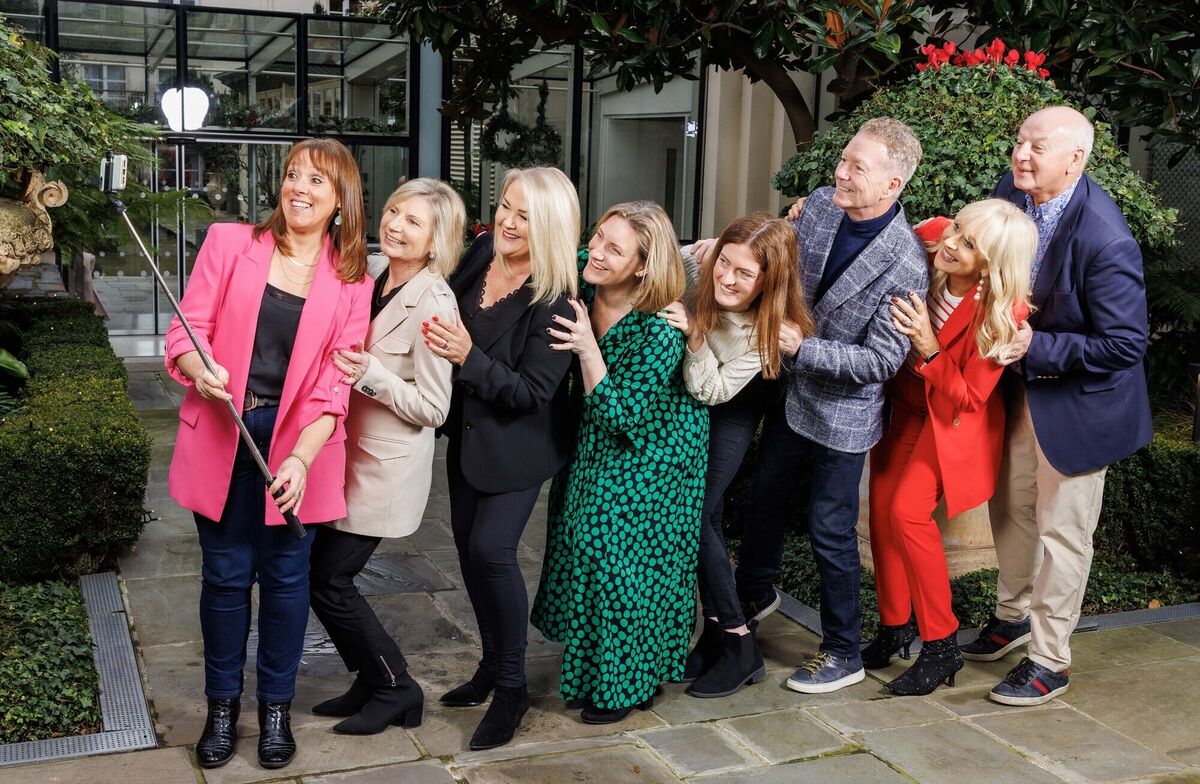 Evelyn O’Rourke, Presenter, Cancer survivor and Face Up To Cancer Ambassador, Liz Yeates, CEO, The Marie Keating Foundation, Aisling Hurley, CEO, Breast Cancer Ireland, Orla Dolan, CEO, Breakthrough Cancer Research, Avril Deegan, Childhood Cancer survivor and Cancer Researcher, Gerard Carthy, Director, Face Up To Cancer, Miriam O’Callaghan, Presenter and Face Up To Cancer Ambassador and Bobby Kerr, Presenter, Cancer survivor and Face Up To Cancer Ambassador at the launch of Face Up To Cancer.
