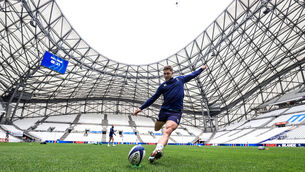 <p class="contextmenu internal_Caption">
                <span class="contextmenu emphasis textWhite">
                    <span class="contextmenu emphasis">Ireland’s new No10 Jack Crowley gets in some kicking practice during the Captain’s Run at Stade Velodrome yesterday ahead of tonight’s Six Nations opener against France.</span> </span>Picture: INPHO/Dan Sheridan</p>