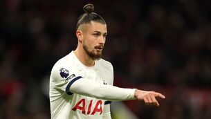 <p>Tottenham Hotspur's Radu Dragusin during the Premier League match at Old Trafford, Manchester. Picture: Martin Rickett/PA Wire </p>