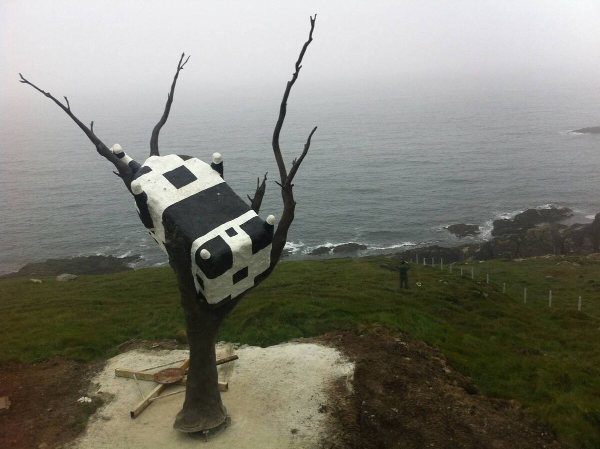 Windswept?! Installation at  Castlehaven Harbour by the artist John Kelly.