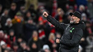 <p>
                <span class="contextmenu emphasis textWhite">LAST DANCE: Liverpool boss Jurgen Klopp celebrates at the end of the 4-1 win over Chelsea at Anfield. Picture: Paul Ellis: Getty Images</span>
            </p>