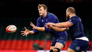 <p>Scotland's Richie Gray during a team run at the Principality Stadium, Cardiff. Photo credit: David Davies/PA Wire.</p>