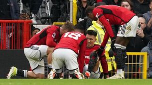 <p>Lisandro Martinez faces another spell on the sidelines (Martin Rickett/PA)</p>