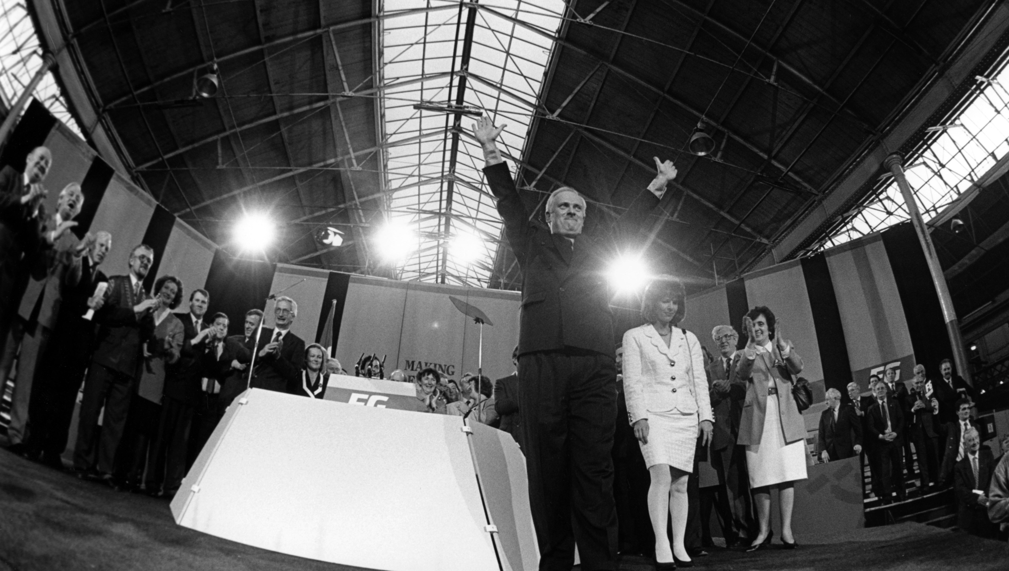 John Bruton with his wife Finola at the Fine Gael Ard Fheis in 1992 Picture: RollingNews.ie