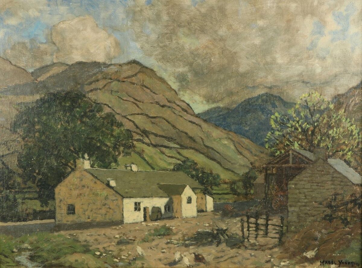'Cottage in the Maam Valley' by Mabel Young at Fonsie Mealy.