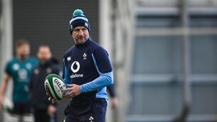 <p>CATT'S OUT OF THE BAG: Assistant coach Mike Catt during an Ireland Rugby squad training session. Photo by Harry Murphy/Sportsfile</p>
