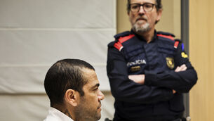 Brazilian soccer star Dani Alves is on trial in Barcelona (Jordi Borras/AP)