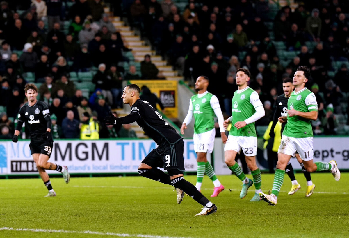 Cork native Adam Idah celebrates. Pic: Jane Barlow, PA Wire.