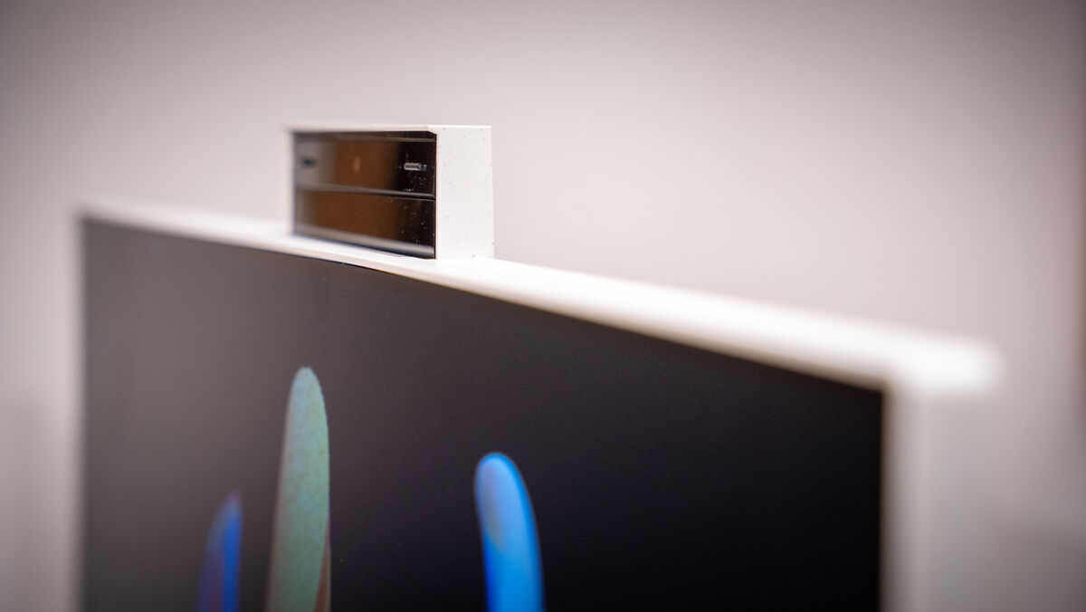 The HP 2023 AiO features a 1080P web camera. Picture: Noel Campion. The HP 2023 AiO features a 1080P web camera. Picture: Noel Campion.