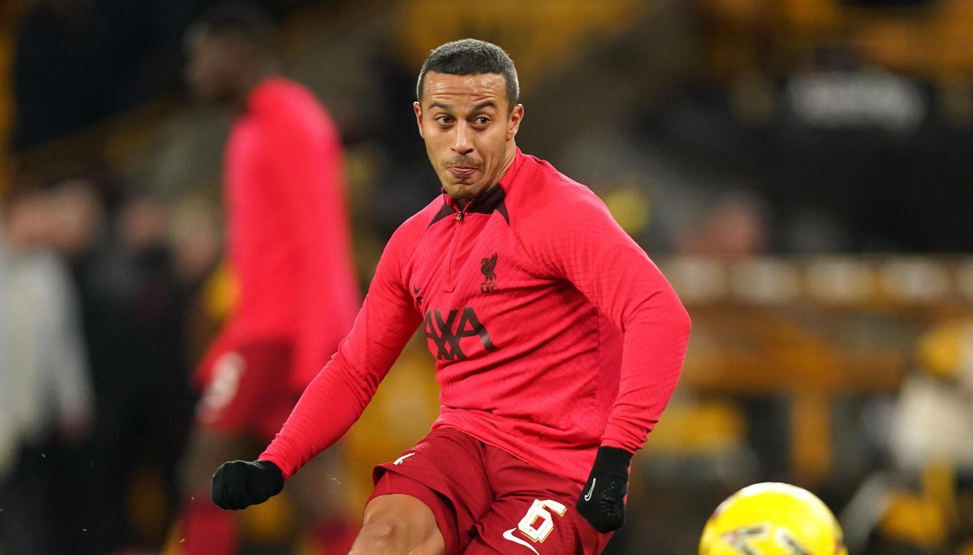 Liverpool's Thiago set for further time out after picking up injury in Arsenal cameo