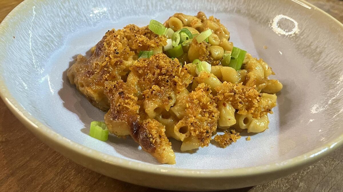 Baked Gochujang Mac and Cheese