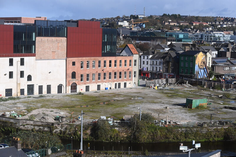 Site of the proposed Cork Event Centre on South Main Street, Cork Pic: Larry Cummins