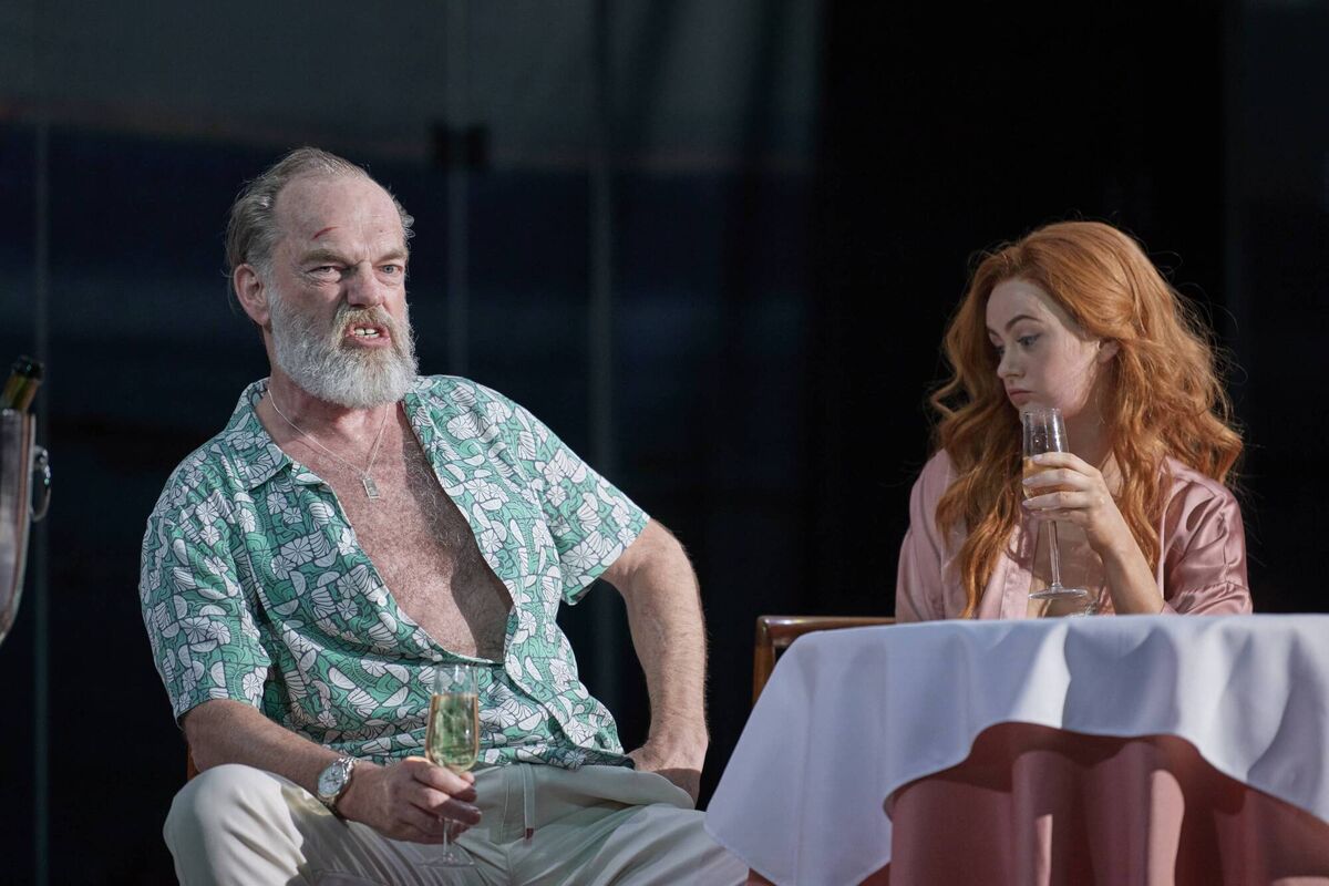 Hugo Weaving and Kate Gilmore in a scene from The President. Photo: Ros Kavanagh