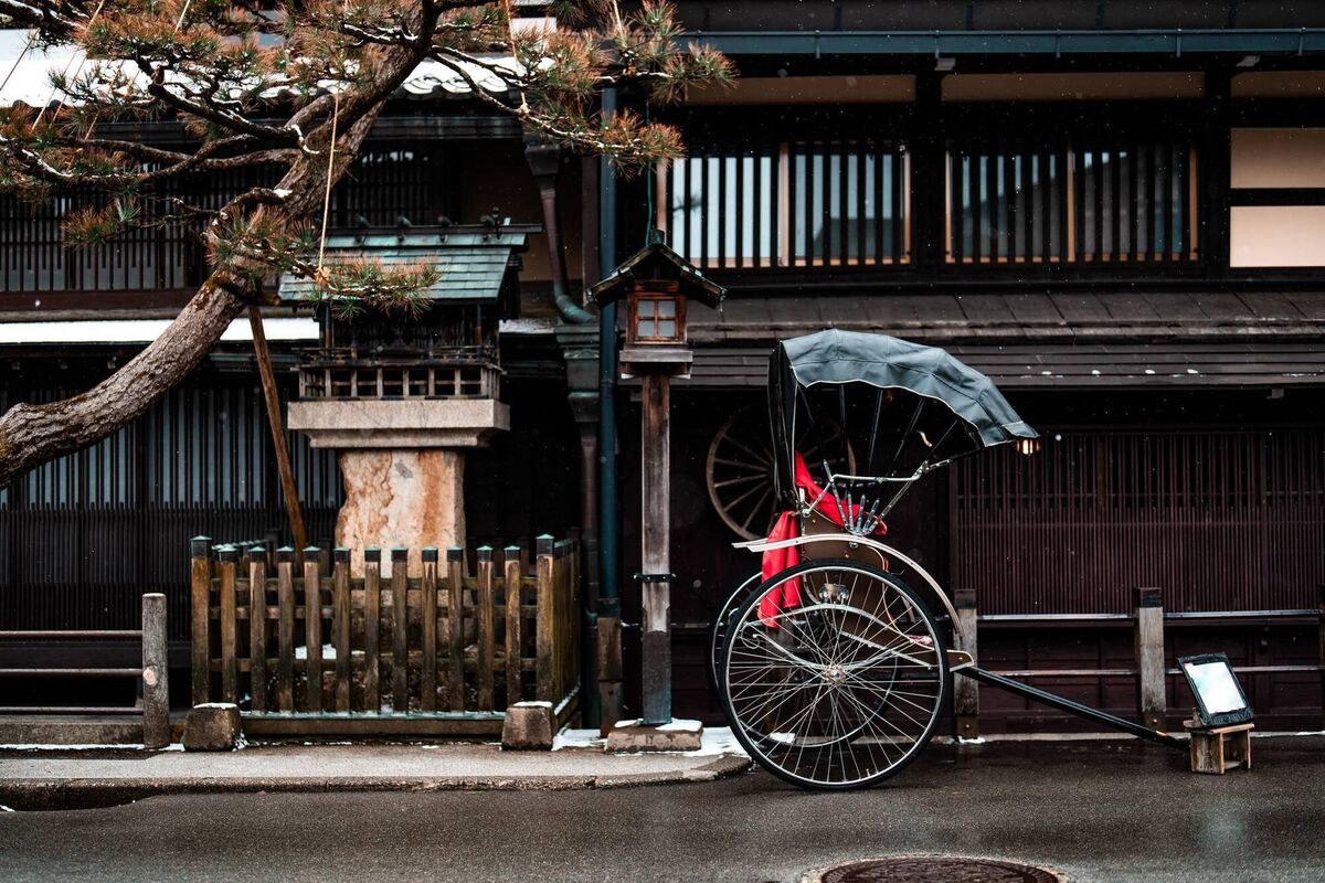 A historical street in Takayama, Japan