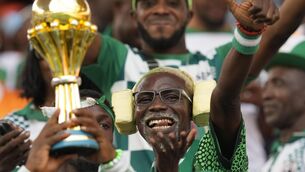 <p>GOLDEN ENDING: Nigeria fans cheer before the start of the African Cup of Nations semifinal soccer match between Nigeria and South Africa, at the Peace of Bouake stadium in Bouake Bouake, Ivory Coast, Wednesday, Feb. 7, 2024. Pic: AP Photo/Themba Hadebe</p>