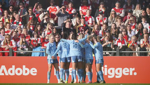 <p>Laia Aleixandri booked Manchester City a trip to the last eight of the Women’s FA Cup. Pic: Zac Goodwin/PA</p>