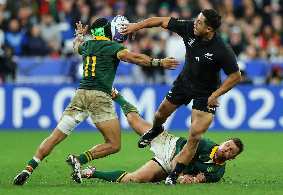 Kolbe in action in the World Cup final against New Zealand.
