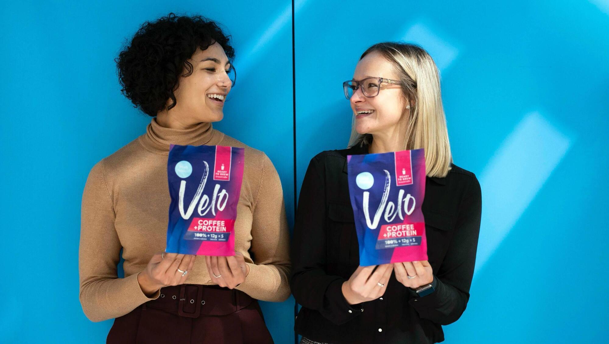 RN Velo Coffee Roasters' General Manager Suzanne Casey with Marketing Coordinator Madyson Savner as Velo has obtained B Corp Certification. Picture: Clare Keogh