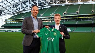 <p>FAI Director of Football Marc Canham with Head Coach Eileen Gleeson. Pic credit: Ryan Byrne, Inpho.</p>