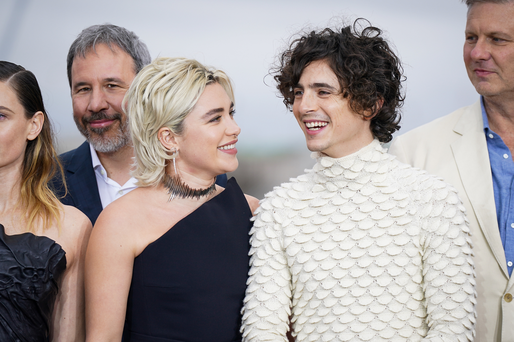 Florence Pugh and Timothee Chalamet join co-stars in Dune: Part Two photocall