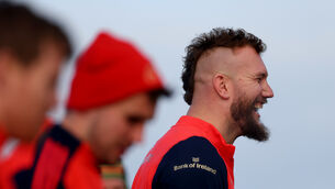 <p>BACK IN RED: Munster's South African lock RG Snyman. Pic: James Crombie, Inpho</p>