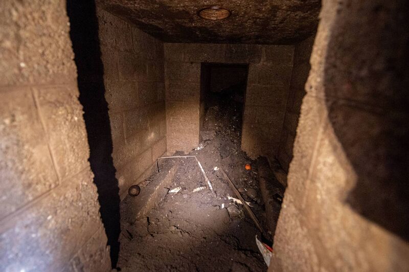 The bomb shelter is believed to date back to the Second World War. The bomb shelter is believed to date back to the Second World War.