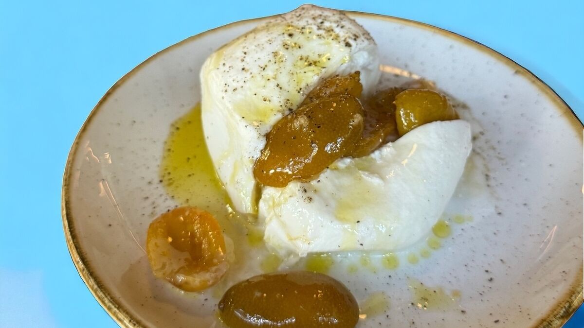 Burrata with Kumquats & Extra Virgin Olive Oil