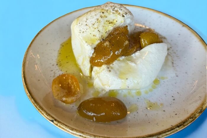 Burrata with Kumquats & Extra Virgin Olive Oil