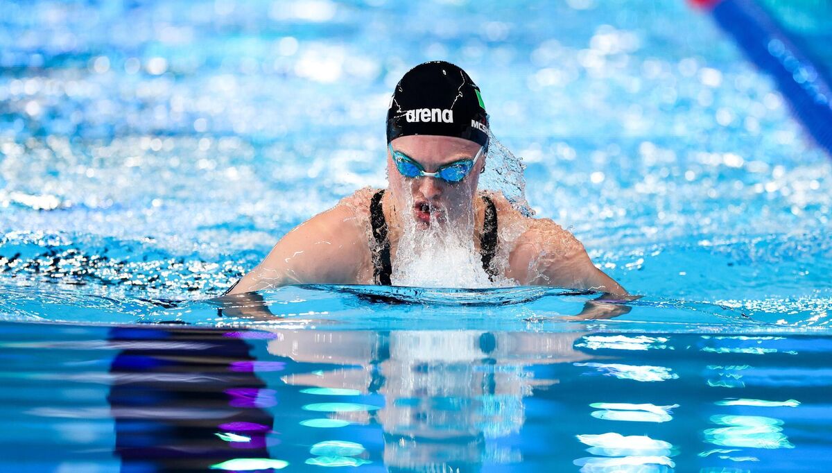 PROGRESS: Mona McSharry of Ireland competes in the Women's 200m breaststroke final. Picture: Ian MacNicol/Sportsfile