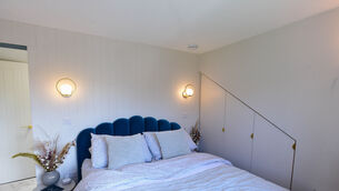 <p>Sheets by Foxford, Delia bed by Made.com in Jennifer's bedroom. Picture: Moya Nolan</p>