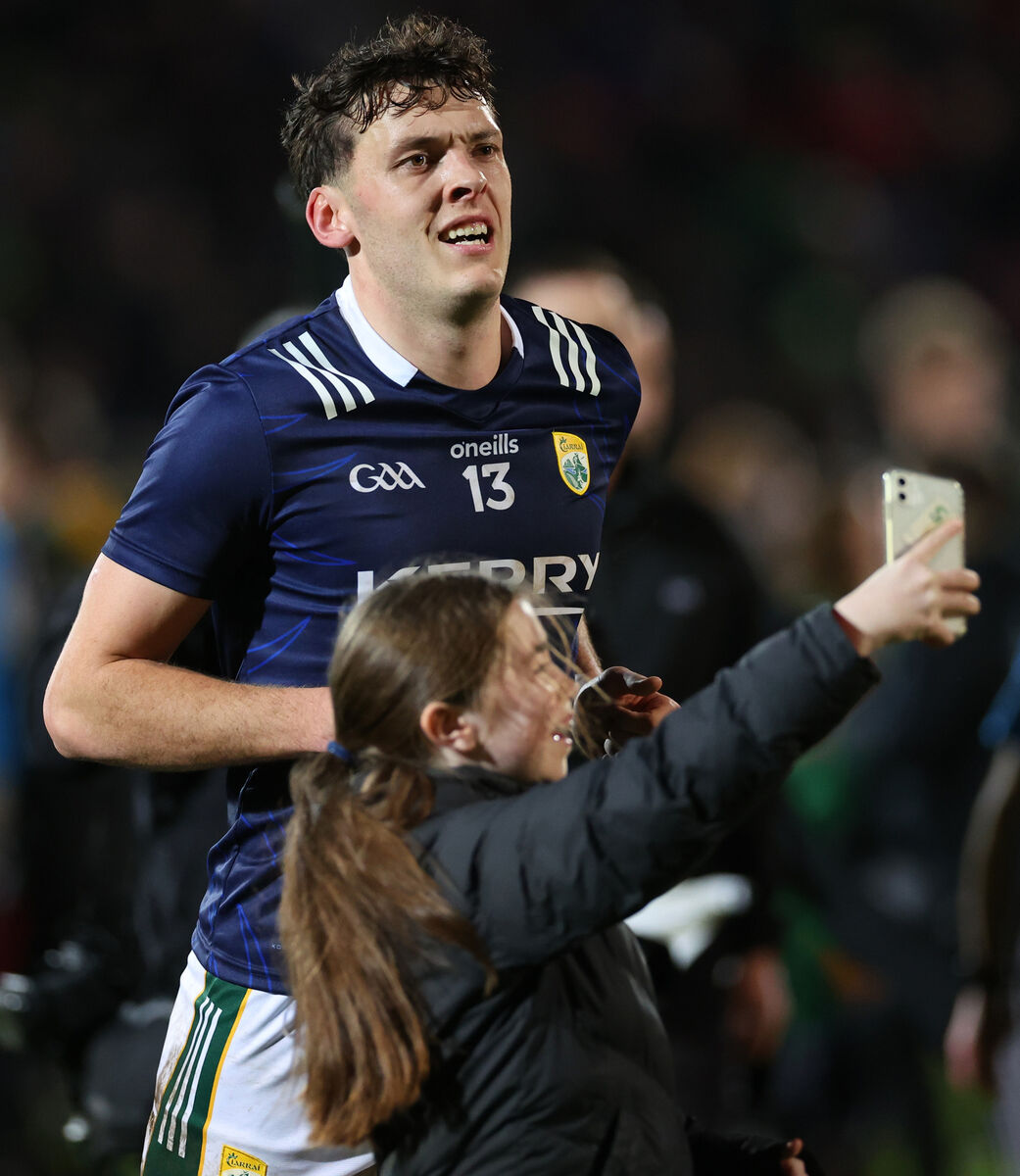 Picture perfect: Kerry’s David Clifford leaves the field after kicking the winning point