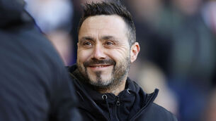 <p>Brighton and Hove Albion manager Roberto De Zerbi. Picture: Nigel French/PA Wire.</p>