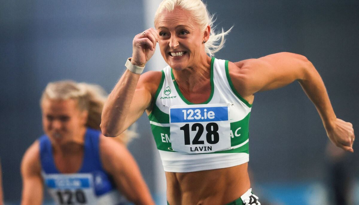 CHAMPION: Sarah Lavin of Emerald AC equalled her 60m hurdle indoor PB in a time of 7.91. Pic:©INPHO/Bryan Keane