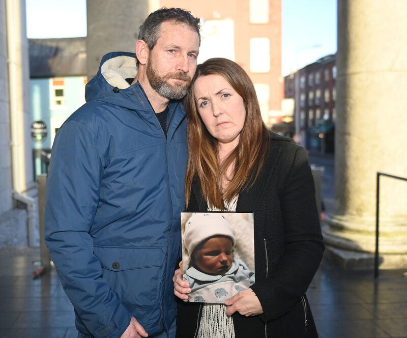 Kevin Dixon and Emma Cosgrove holding a picture of their son Kyle Dixon. Picture; Eddie O'Hare Kevin Dixon and Emma Cosgrove holding a picture of their son Kyle Dixon. Picture; Eddie O'Hare