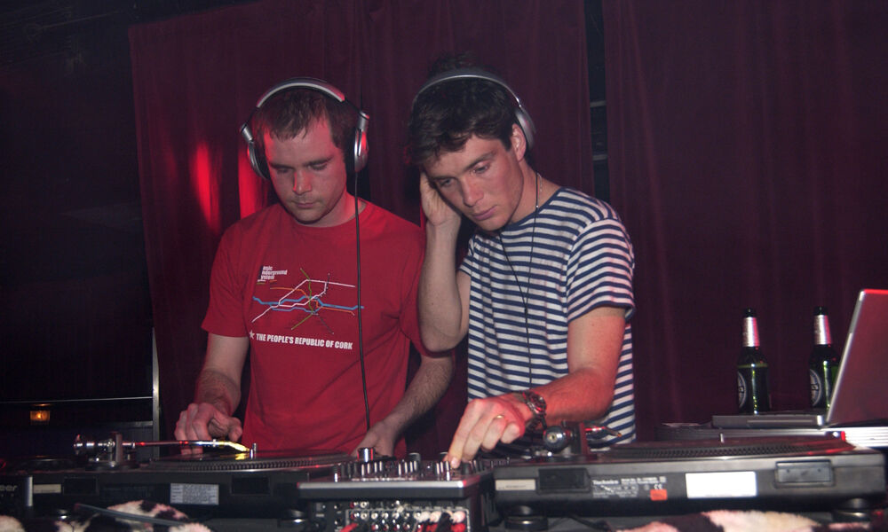 Bob Jackson and Cillian Murphy djing at Club One (on the site of the current Crane Lane) in 2005. Picture: Billy MacGill