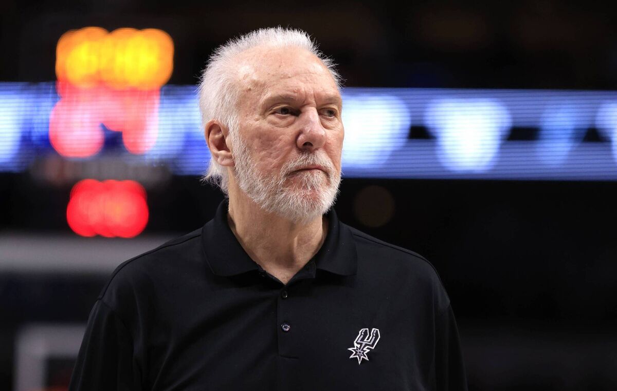 Head coach Gregg Popovich looks on as the Spurs take on the Dallas Mavericks. Head coach Gregg Popovich looks on as the Spurs take on the Dallas Mavericks.