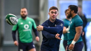 <p>LIKE A GLOVE: Jack Crowley during Ireland rugby squad training. Pic: Harry Murphy, Sportsfile</p>