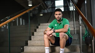 <p>ELDER STATESMAN: Conor Murray sits for a portrait during an Ireland rugby media conference. Pic: Harry Murphy, Sportsfile</p>