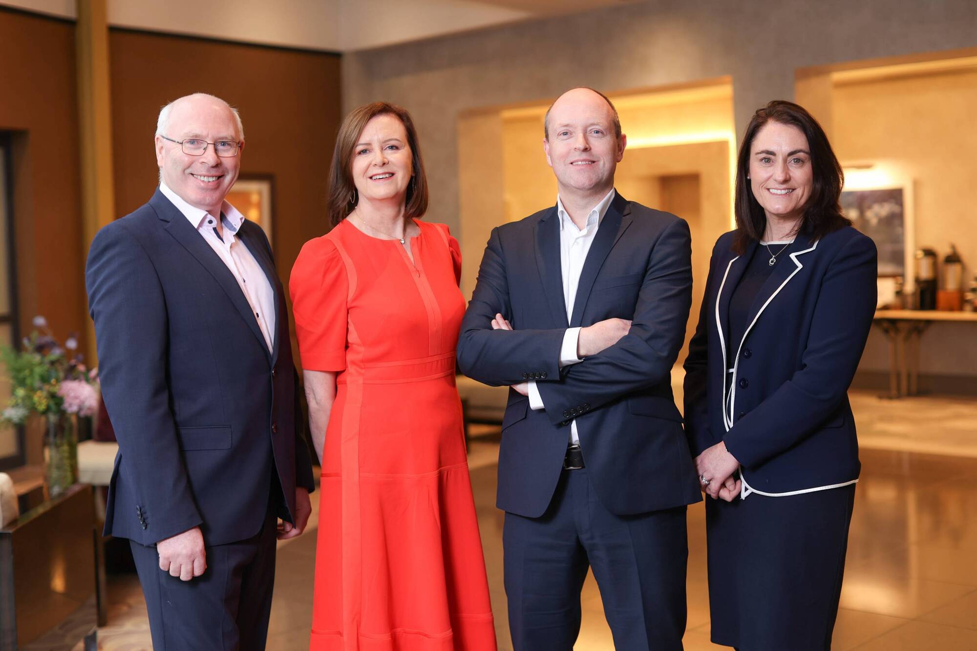 Pictured, (From L – R) Donal O’Leary, Managing Partner PKF O'Connor, Leddy & Holmes; Susan Wylie, Audit & Business Services Partner PKF O'Connor, Leddy & Holmes; Neil Hughes, CEO Azets Ireland; Alma O’Brien, Head of Tax Azets Ireland, pictured in Dublin Pic:Naoise Culhane Photography