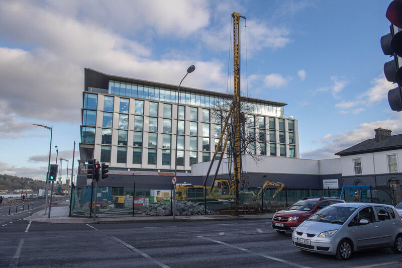  Work underway on the site of the Sextant Bar on Albert Quay, Cork. Picture Dan Linehan