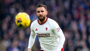 <p>OUT OF ACTION: Manchester United's Luke Shaw.</p>