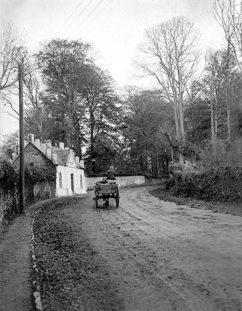Maryborough Hill and lodge in earlier times: Creighton House is now inside the wall on the left