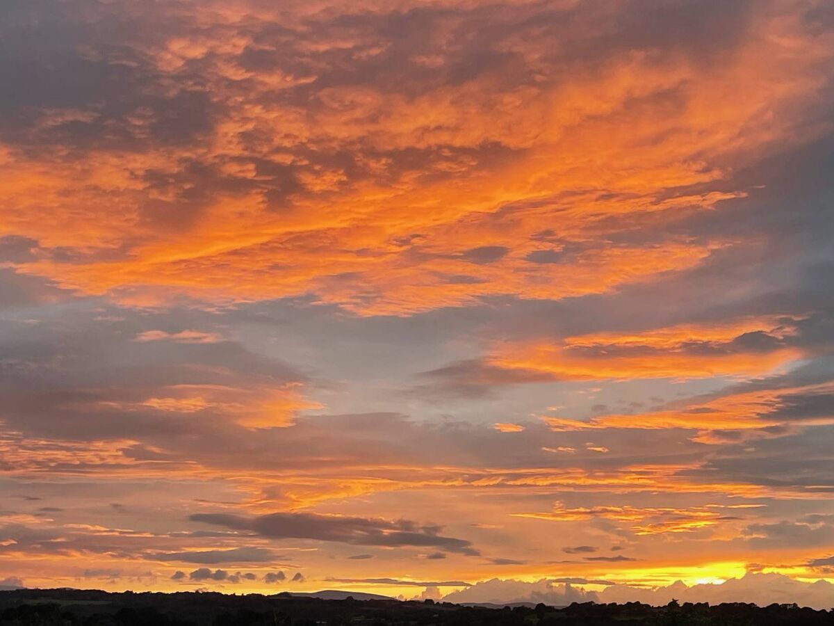 Sunset viewed from the balcony