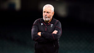 <p>CHALLENGE INCOMING? Wales head coach Warren Gatland during a team run at the Principality Stadium.</p>