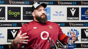 <p>England prop Joe Marler faces the media at Murrayfield before the Calcutta Cup clash. Pic: Jane Barlow/PA</p>
