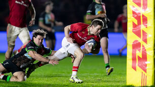<p>STOOP THRILLER: Munster’s Neil Cronin scores a try. Pic: ©INPHO/Juan Gasparini</p>